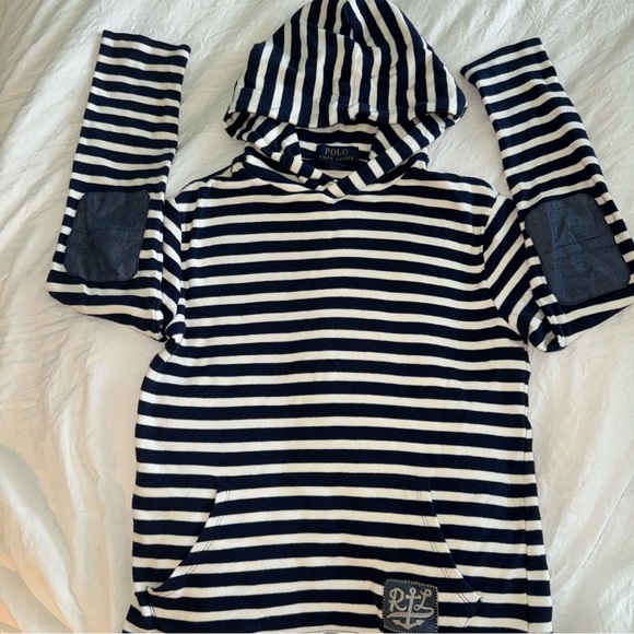 Polo by Ralph Lauren Kids Navy and White Striped Hoodie - Picture 1 of 6